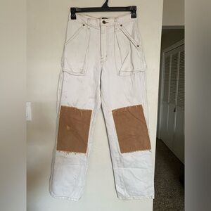 BDG White and Brown Cargo Pants